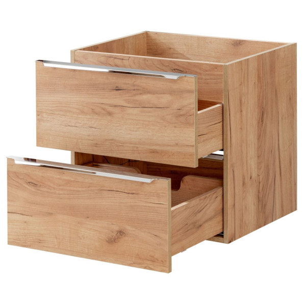 Szafka pod Umywalkę 60 cm Wisząca CAPRI OAK 1 Otwarta