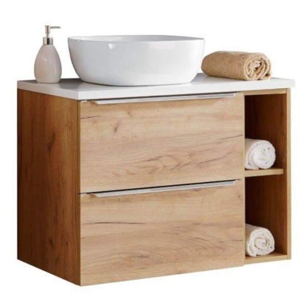 Szafka z Umywalką Nablatową 80 cm CAPRI OAK 1