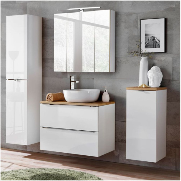 Szafka z Umywalką Nablatową 60 cm CAPRI WHITE 1 Aranżacja