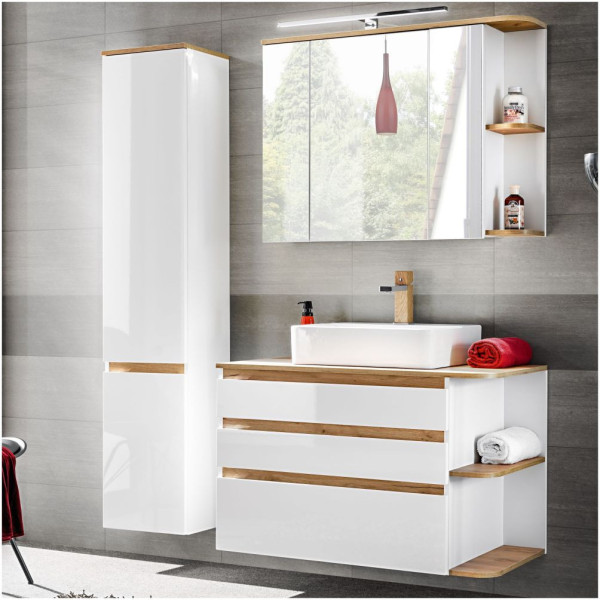 Zestaw Mebli Łazienkowych z Umywalką 60 cm PLATINUM 1 Aranżacja