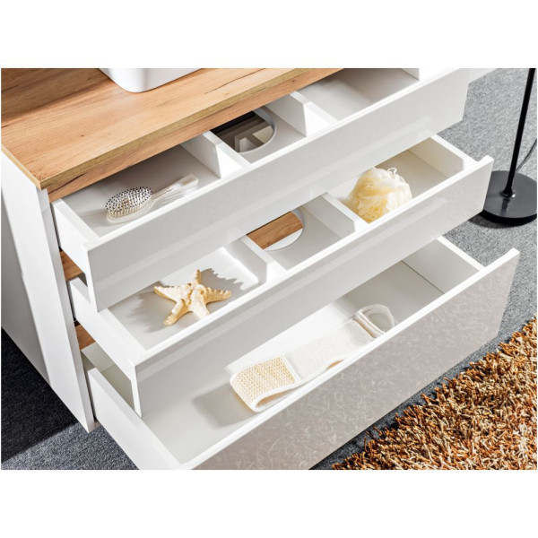 Szafka pod Umywalkę Nablatową 94 cm PLATINUM 1 Otwarta Aranżacja