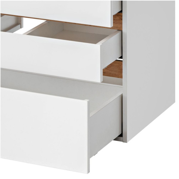 Szafka pod Umywalkę Nablatową 94 cm PLATINUM 1 Otwarta Front Prawy Zbliżenie
