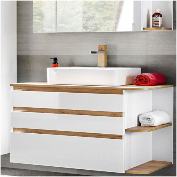 Szafka z Umywalką Nablatową 60 cm PLATINUM 1 Aranżacja Zbliżenie